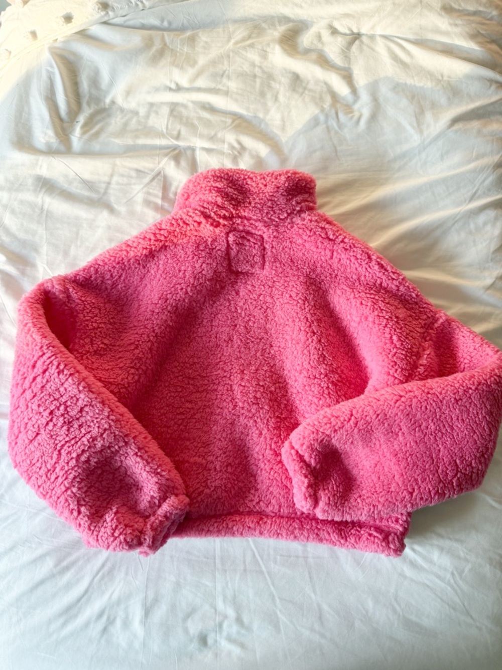 Hollister Pink Quarter Zip Sherpa Sweatshirt Size XS - Picture 2 of 3